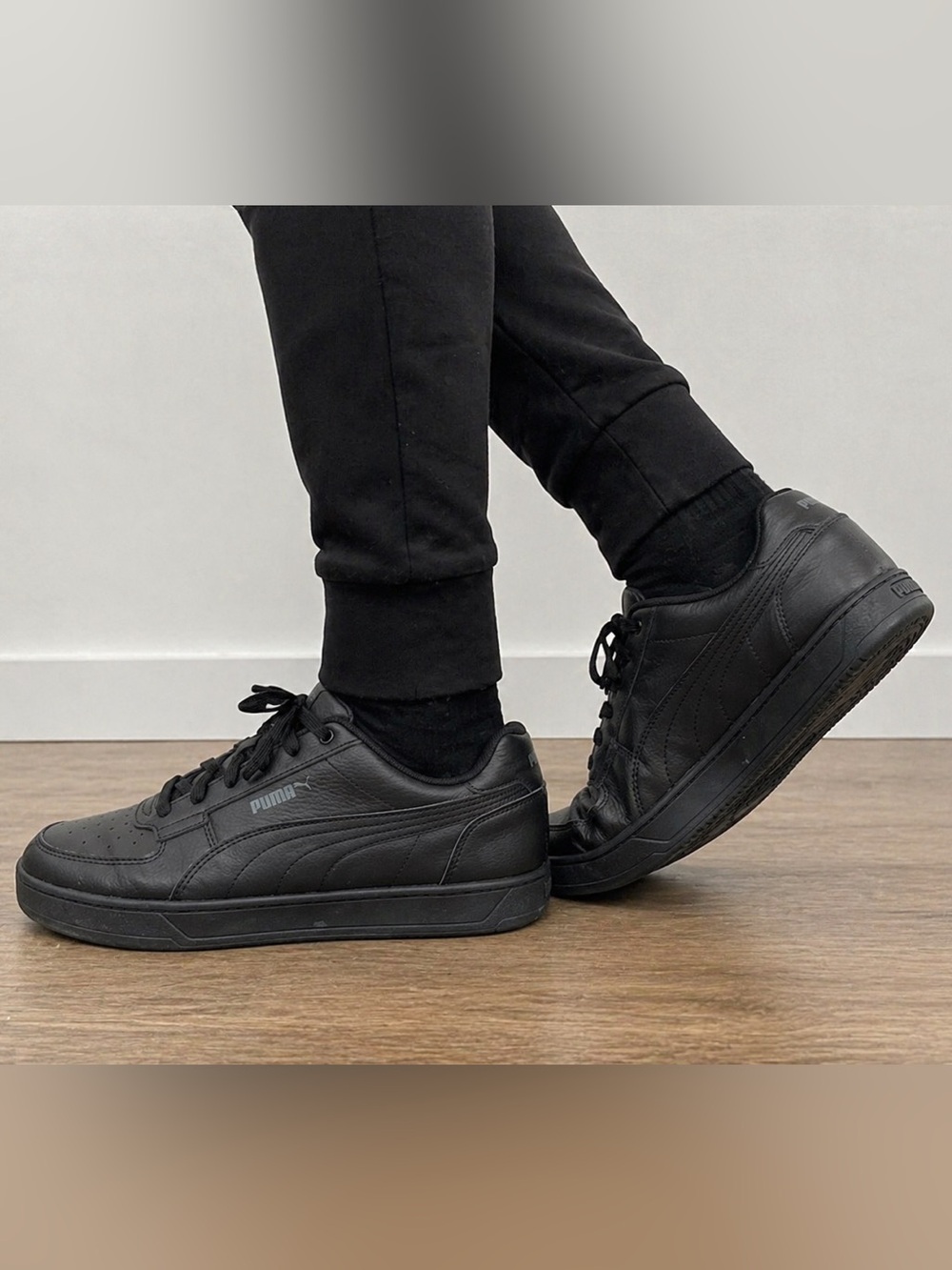 Puma Black Sneakers Men Size 8.5 Court Classic Casual Shoes